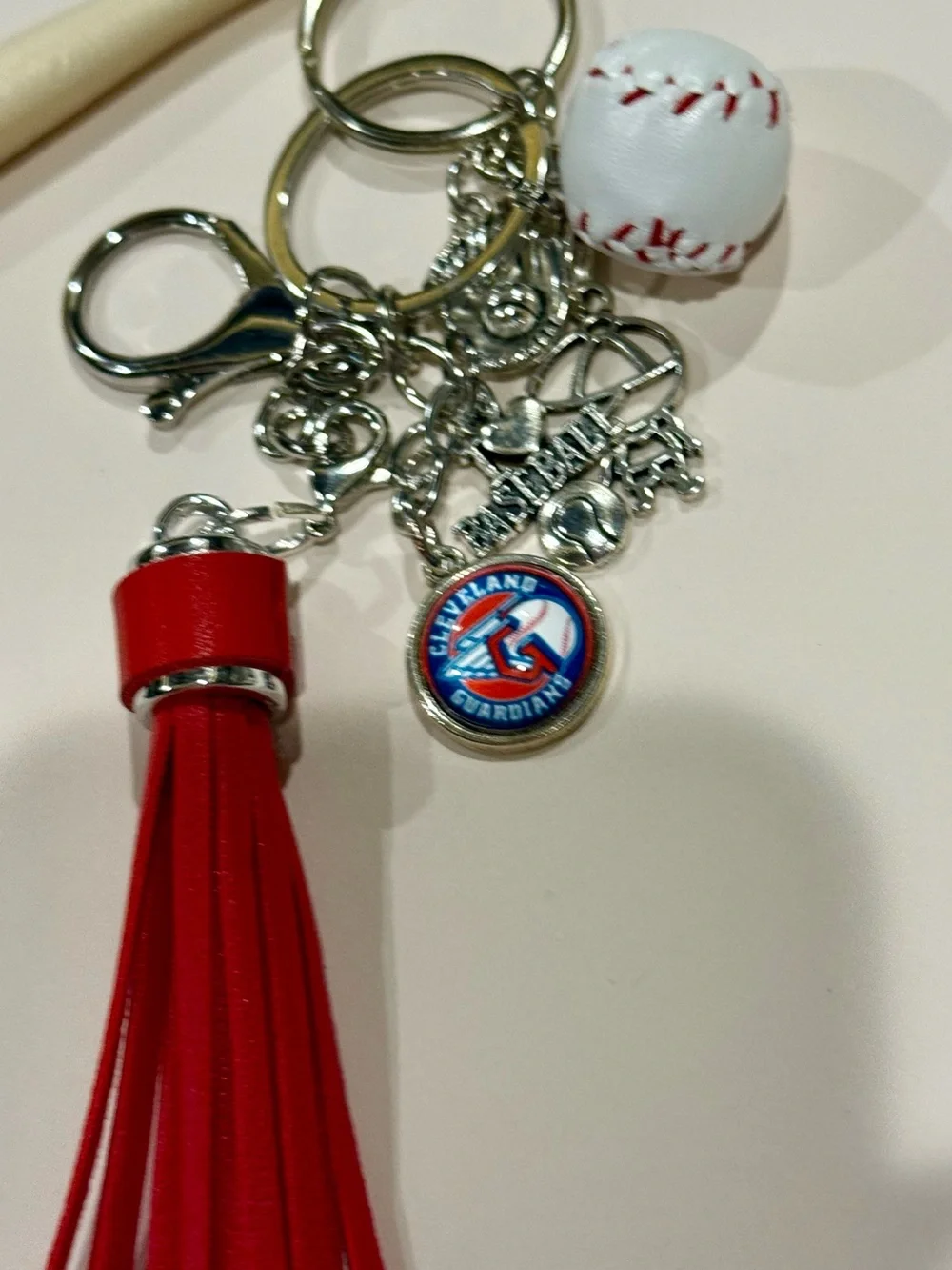 Cleveland Guardians Hanging Charm Keychain